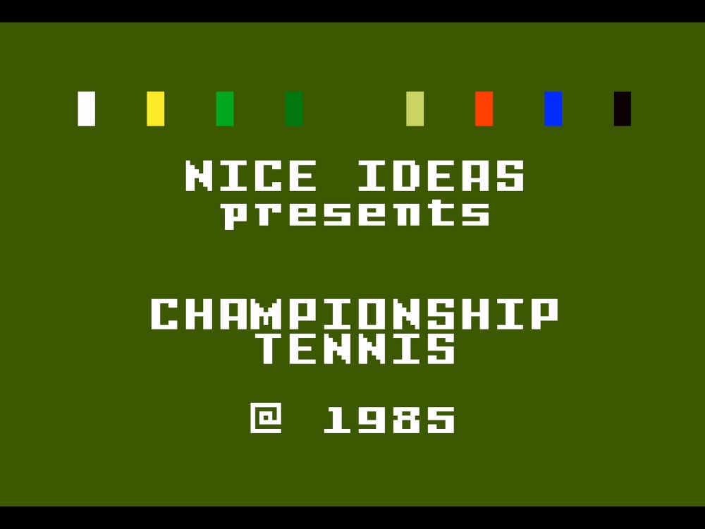 Title Screen of Championship Tennis for Intellivision